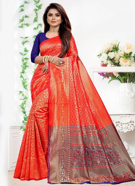 1003 Santraj New Festive Wear Designer Silk Saree Collection 1003-Red